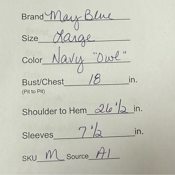 May Blue Navy Owl Graphic Lace Back Boho Top Short Sleeve Casual Tee Shirt - Picture 9 of 9